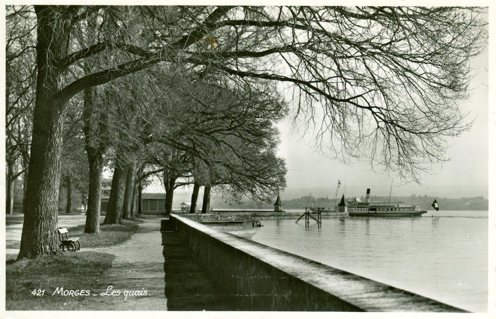 Cartoline postali: Morges - Les quais – Usato da Chavornay venduto da SupraSenna