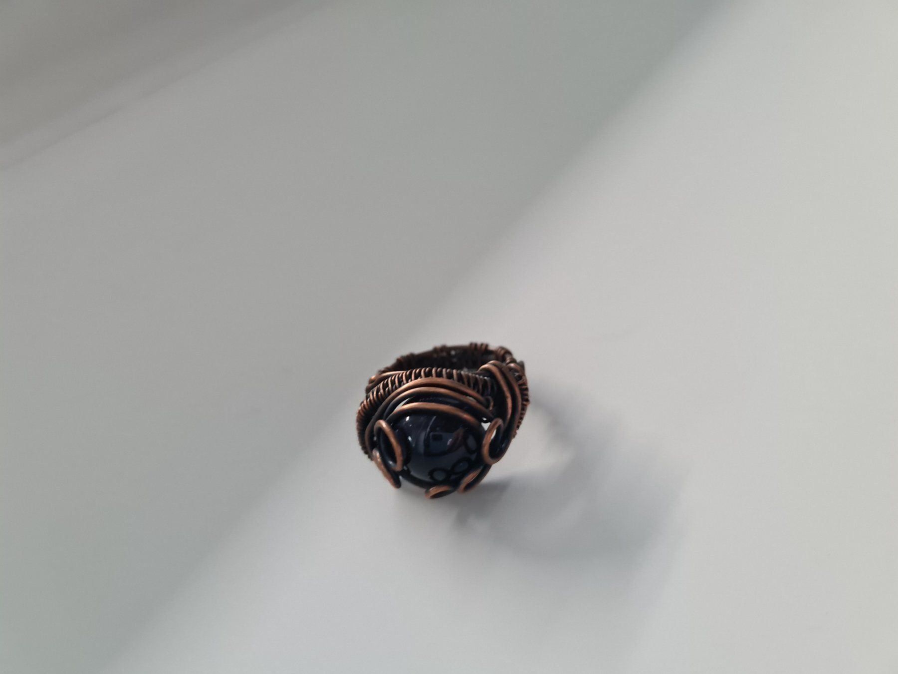 Anelli: Kupferring mit echtem Stein onyx – Nuovo (secondo la descrizione) da bellinzona venduto da zeus6535 1