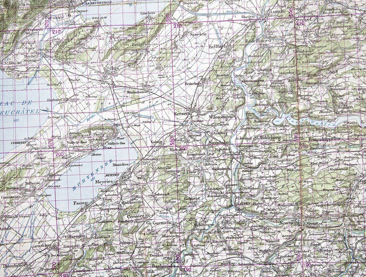 Cartes géographiques & atlas: Topographische Karte Bern 1949 – Défectueux à Bern par Maccalvin 5
