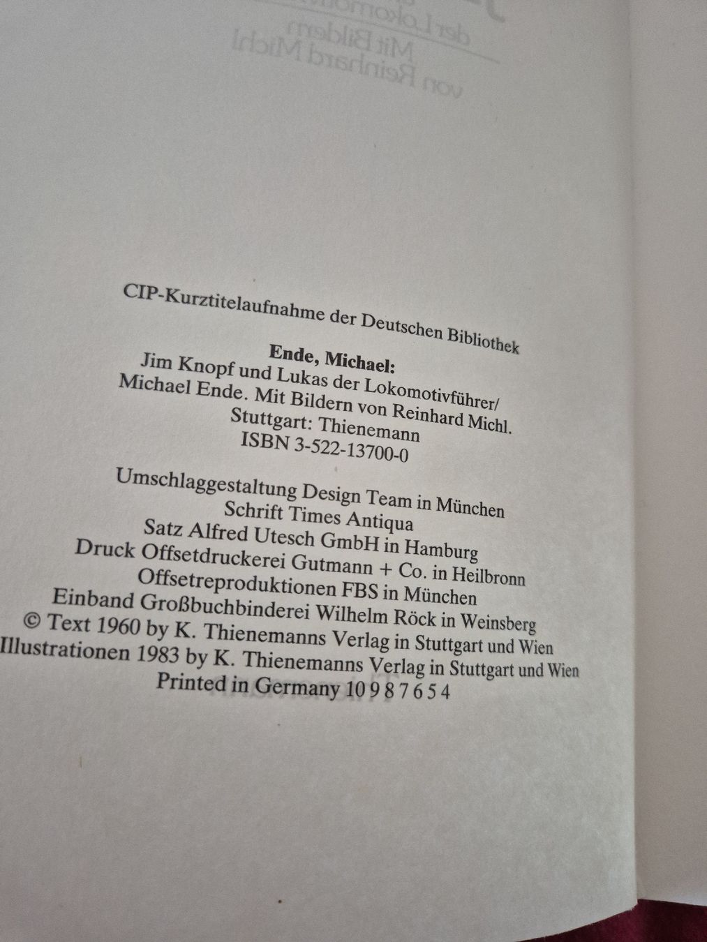 Libri: Michael Ende Jim Knopf 2Bücher – Usato da Oberdiessbach venduto da Finland1977 3