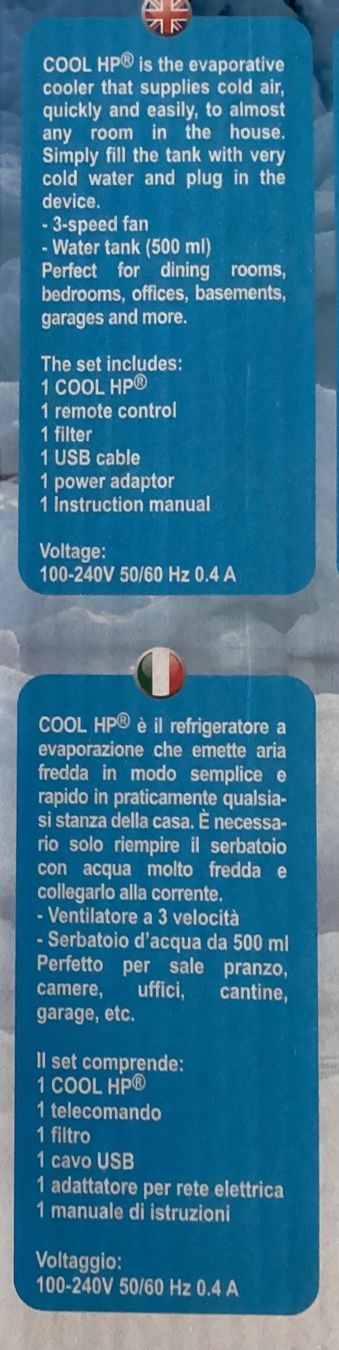Ventilatori: Ventilatore Cool HP compatto come nuovo – Usato da Murten venduto da Moisa 2