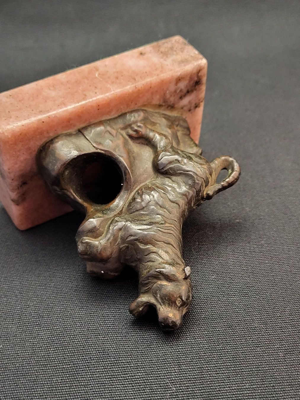 Statuette: Bronze-Tiger auf Marmor-Sockel – Usato da Basel venduto da spinne02 8