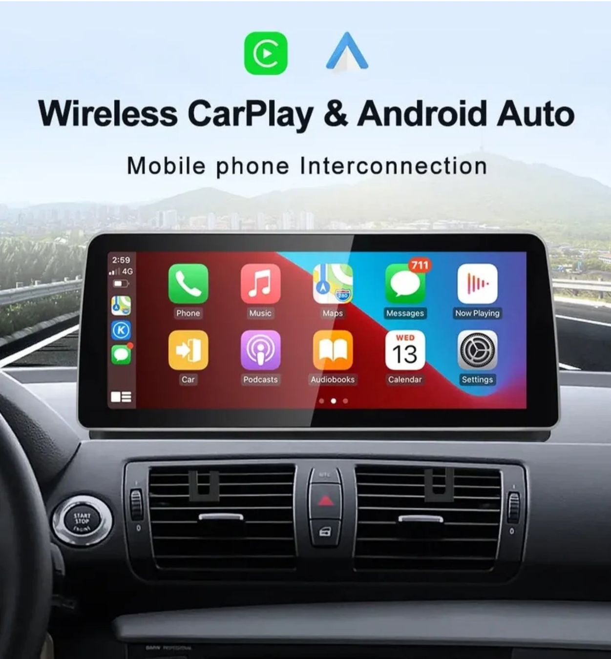 Sistemi audio & multimediali: 12.3" Android Display, BMW 1er E8X, CarPlay & Android Auto – Nuovo (secondo la descrizione) da Aesch BL venduto da MaxMaler