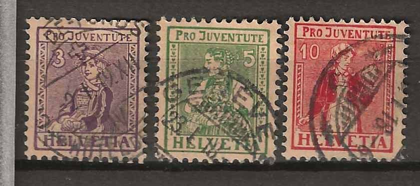 Alle Briefmarken: PJ017 - Pro Juventute 1917 obl. – Gebraucht aus Trélex von Phil_Albert