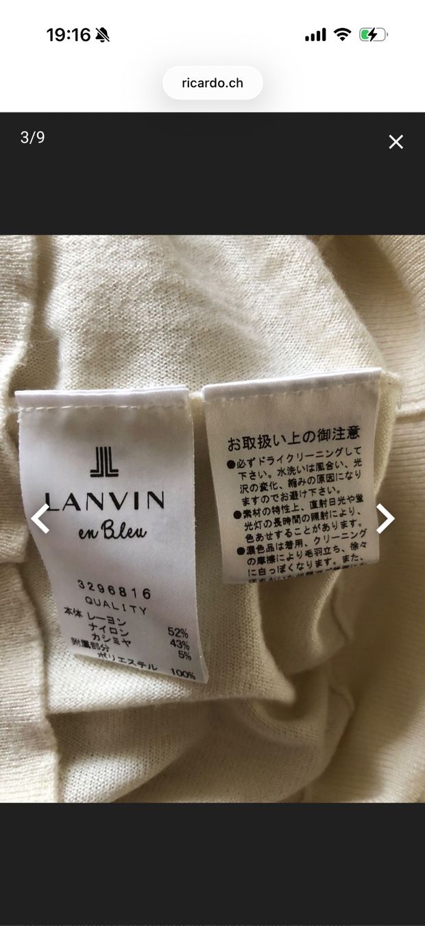 Lanvin Maglioni & Felpe: Lanvin En Blue Pullover 38-40 – Usato da Zürich venduto da iva_7658 2