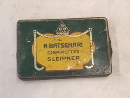 Alte Zigaretten Metalldose A. Batschari Cigarettes Sleipner