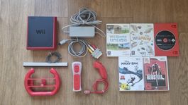 Nintendo Wii Mini Konsole + 5 Spiele und Zubehöre