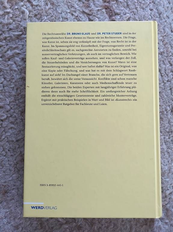 Libri: Kunstrecht von Bruno Glaus und Peter Studer – Nuovo (secondo la descrizione) da Burgistein venduto da LaLUZdelFARO 1