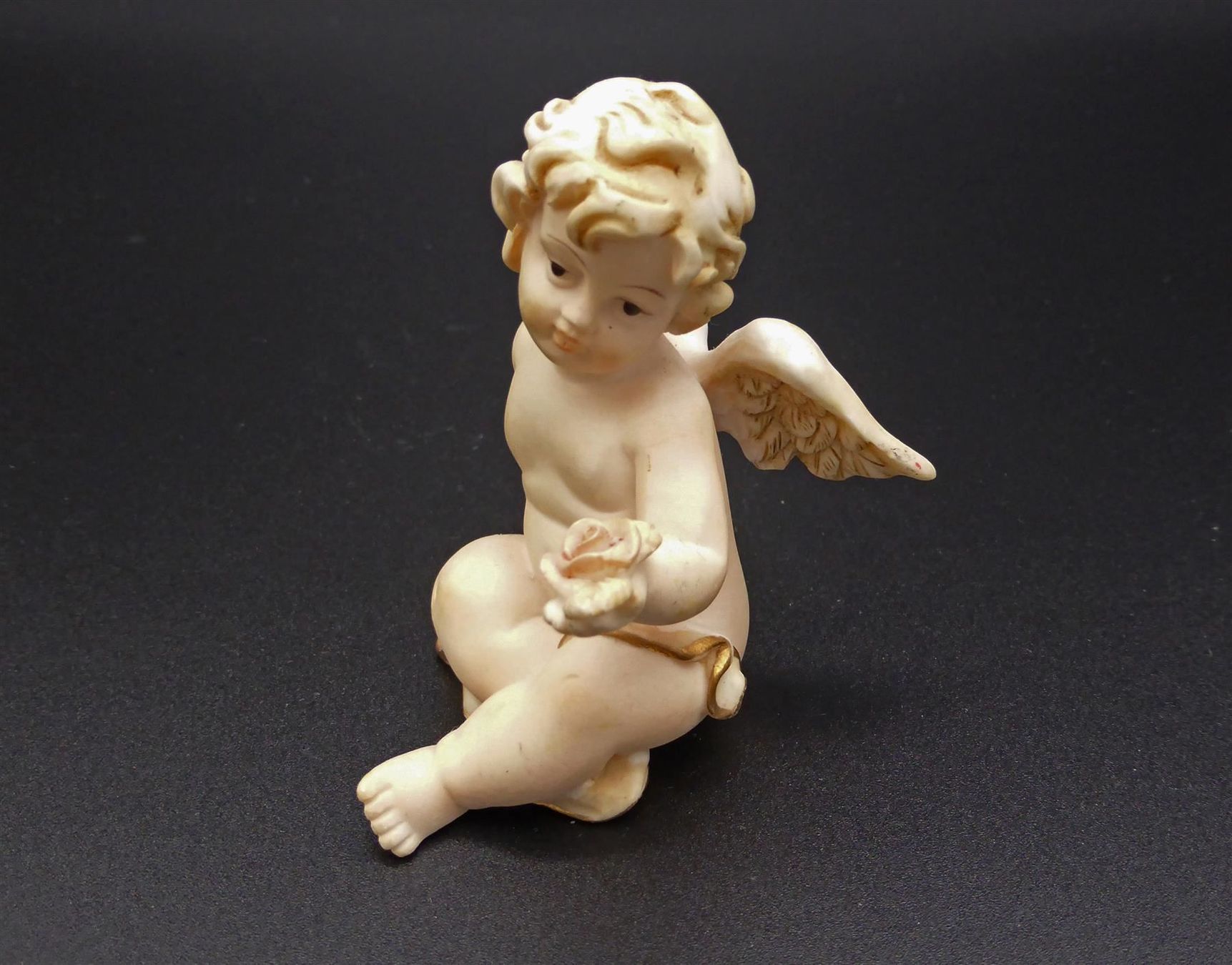 Statuette: Engel mit Rose, Höhe: 6,5 cm, neuwertig – Nuovo (secondo la descrizione) da Oberentfelden venduto da Rosenresli.02 1