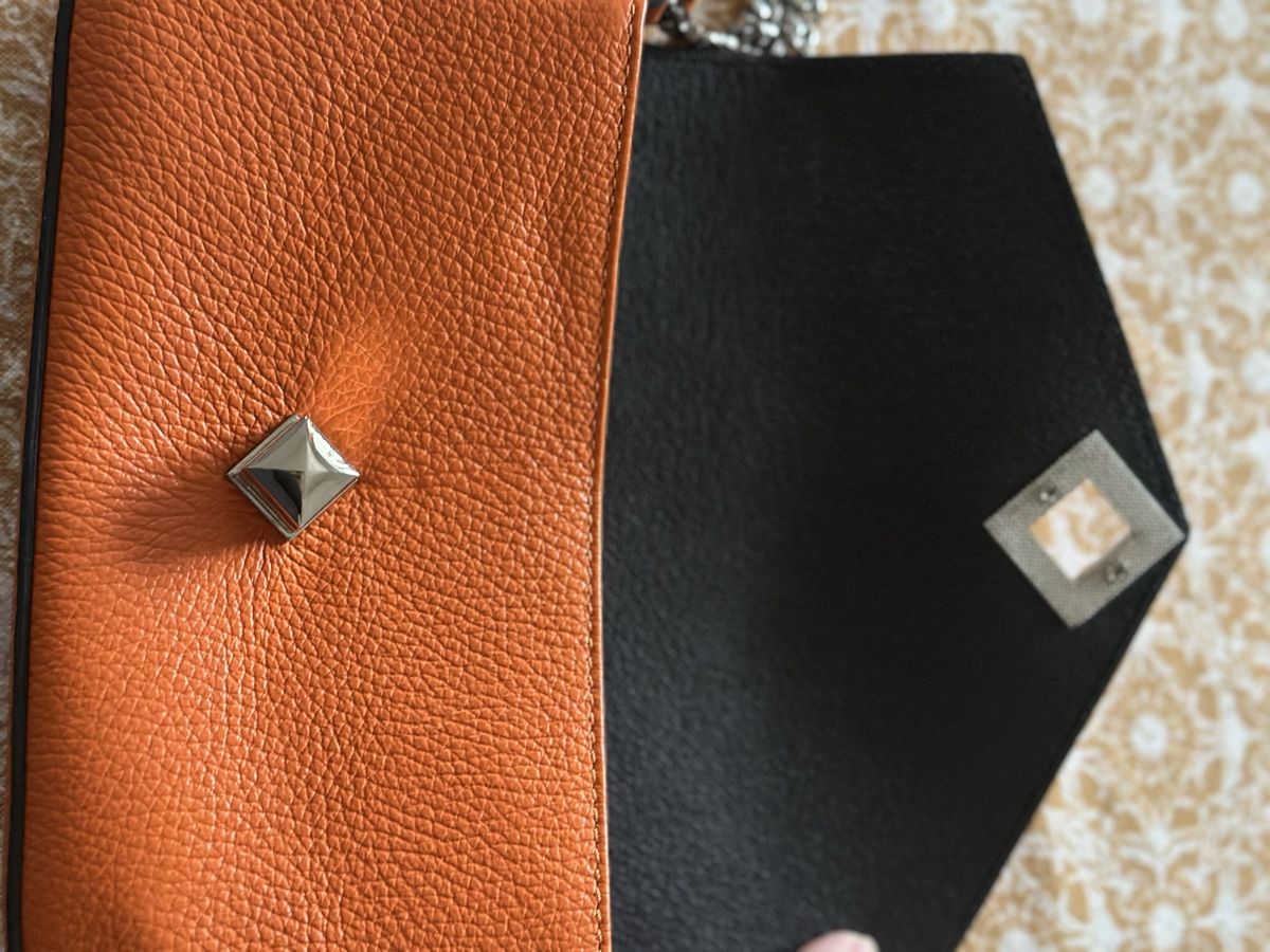 Borse da donna: Ledertasche orange mit Silberverschluss, neuwertig! – Nuovo (secondo la descrizione) da Rüschlikon venduto da Sapor 5