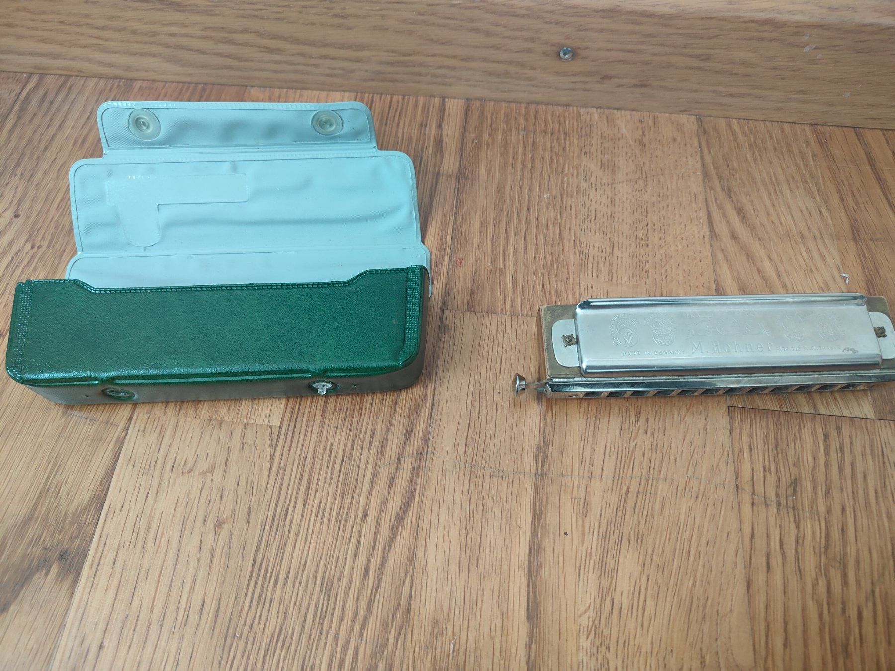 Hohner Musikinstrumente: M. Hohner Chromonica II, Mundharmonika mit Etui – Gebraucht aus Olten von Mezopotamya
