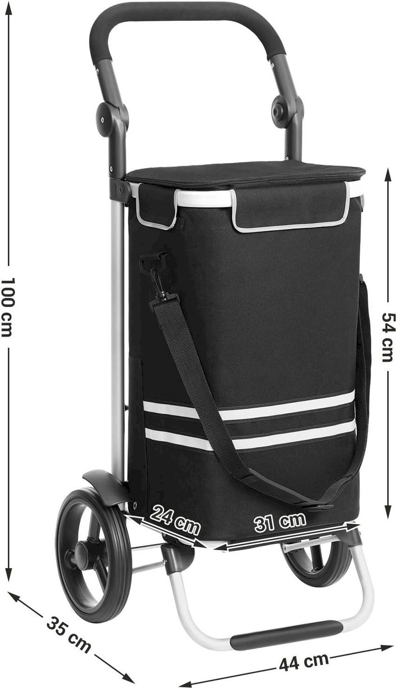 Altro per la casa: Einkaufstrolley klappbar 35L schwarz – Nuovo e nell'imballaggio originale da Bottighofen venduto da zaap 5
