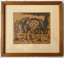 Alte signierte Holzschnitt, KARL KREBS (1898-1977)?