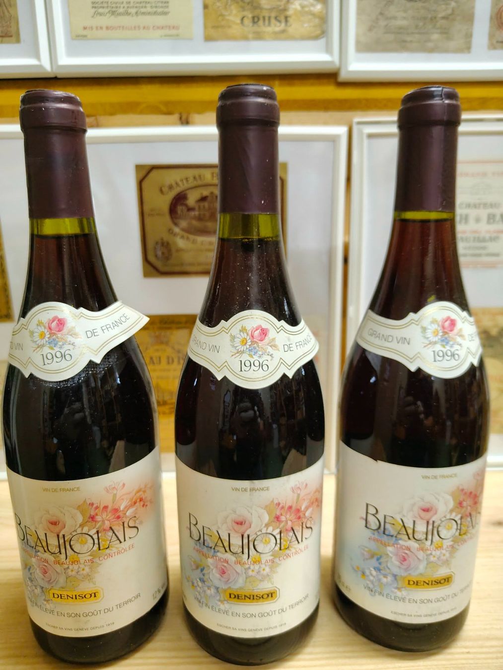 Vino: 3 X 1996 BEAUJOLAIS DENISOT – Nuovo e nell'imballaggio originale da Münchenstein venduto da weinundspirituosen 2
