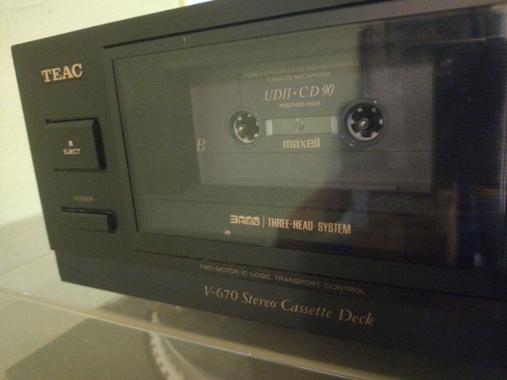 Plateau cassette stéréo vintage en teac modèle cx-211 (veuillez lire