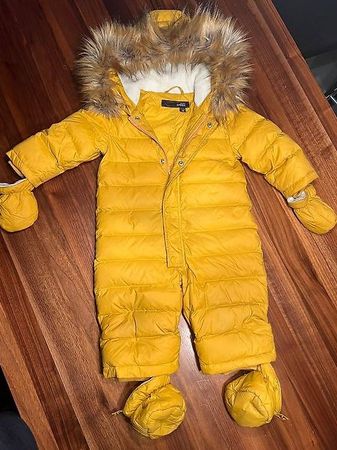 Süsser Winteroverall BOMBOOGIE, size 12, Senfgelb