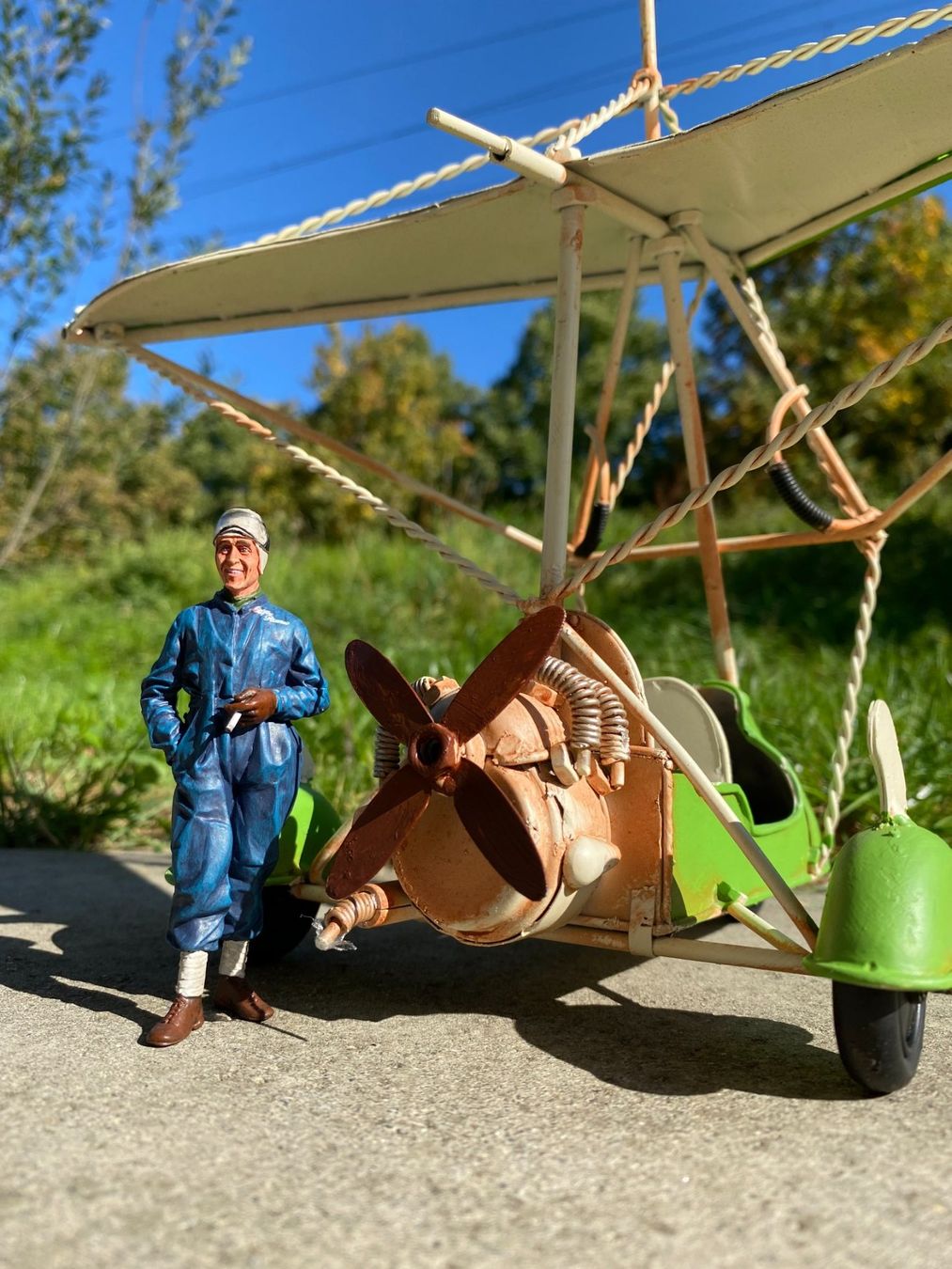 Kit di modellismo & Modellini statici: Motorisierter Hängegleiter aus Blech – Nuovo (secondo la descrizione) da Langendorf venduto da Blechfahrzeuge 1