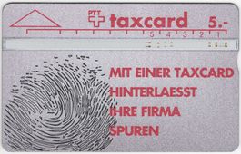 Fingerabdruck - sehr seltene Geschenk Taxcard der FD Zürich