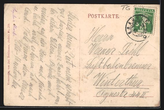 Cartoline postali: Kradolf-Schönenberg, Blick auf Klein-Ri – Usato da Berlin venduto da bartko-reher 1