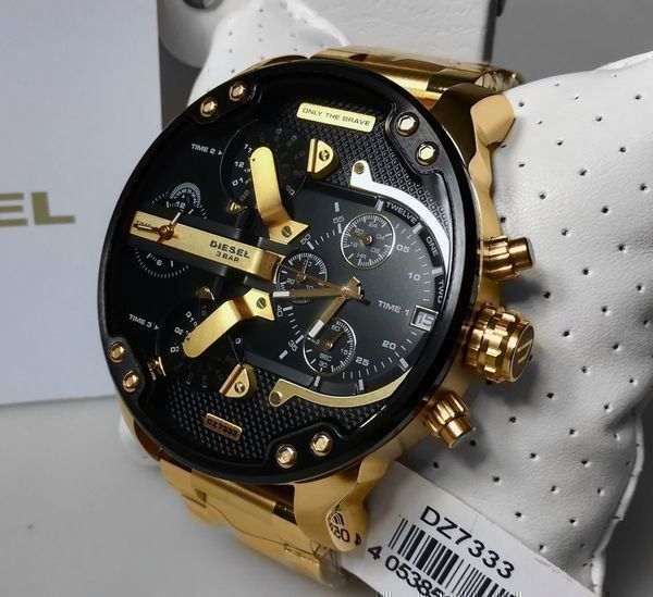 Neue DIESEL MR. DADDY 2.0 DZ7333 extragosse Herrenuhr 1