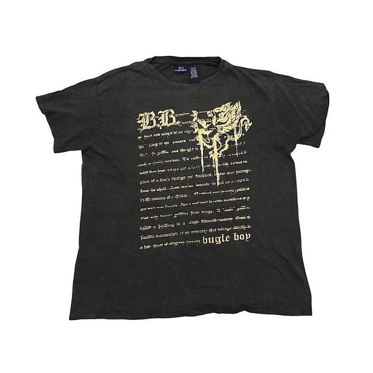T-shirt: Gray Bugle Boy T-shirt with print – Usato da Zürich venduto da deflipper