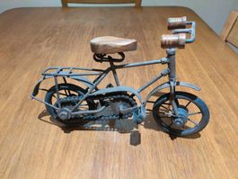Deko Fahrrad Modell aus Metall Holz Vintage 