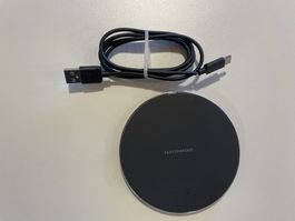 Kabelloses Ladegerät mit USB Kabel schwarz guter Zustand