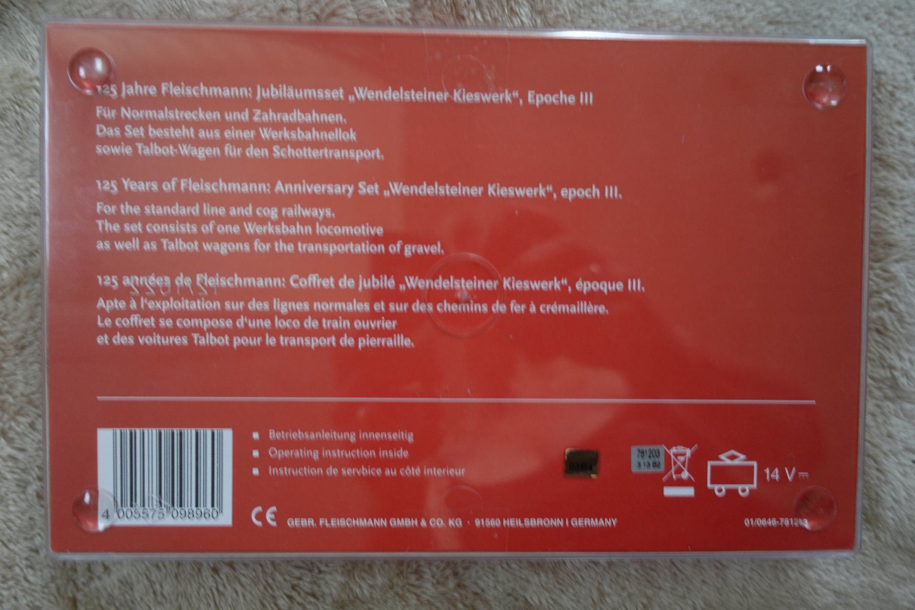 Fleischmann Modellini di ferrovie: 1 neues Jubiläumsset von Fleischmann Spur N – Nuovo (secondo la descrizione) da rorschach venduto da Babsi64 1