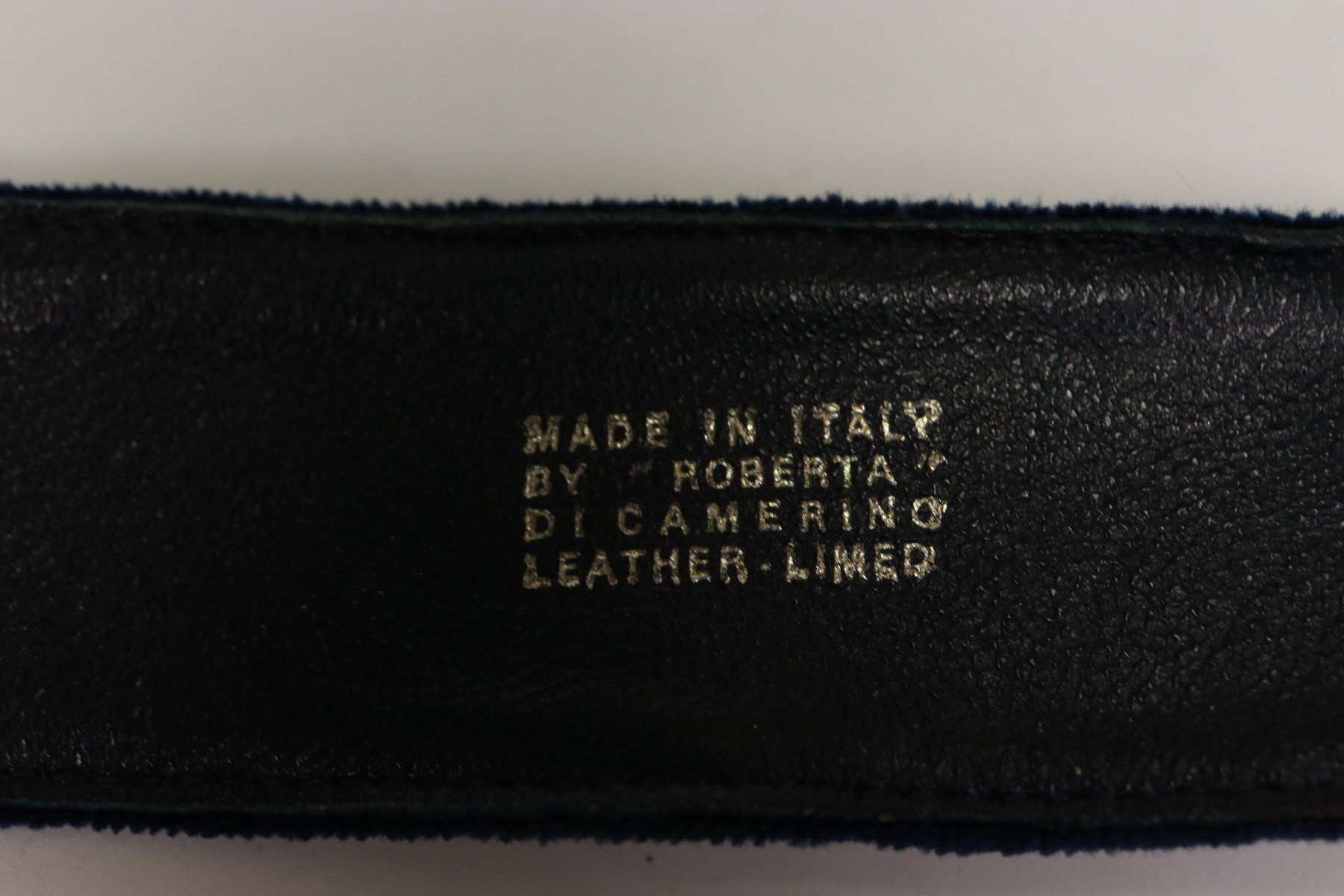 Cinture: 1970er ROBERTA DI CARMERINO Samt Gurt – Usato da Hombrechtikon venduto da BAZ-Vintage 1