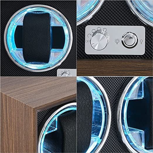 Cofanetto carica e porta orologi: Uhrenbeweger USB 2 Uhren mit Beleuchtung – Nuovo e nell'imballaggio originale da Diepoldsau venduto da preisparadies-ch 9