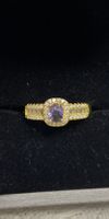 Mondstein Ring in Goldig 925 Silber Groesse verstellbar