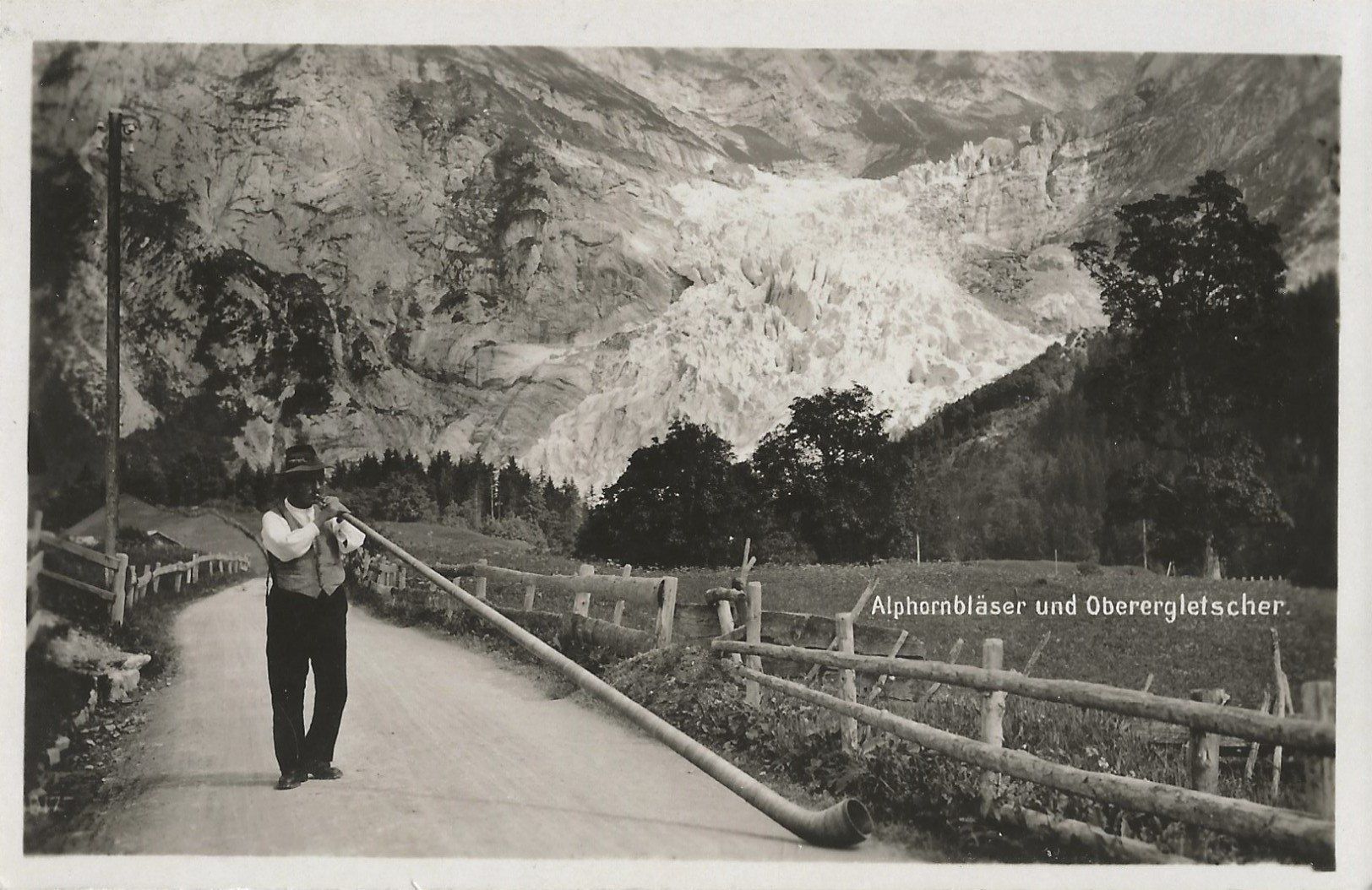 Ansichtskarten: Grindelwald, Alphornbläser, 1930 – Gebraucht aus Frauenfeld von Merk52