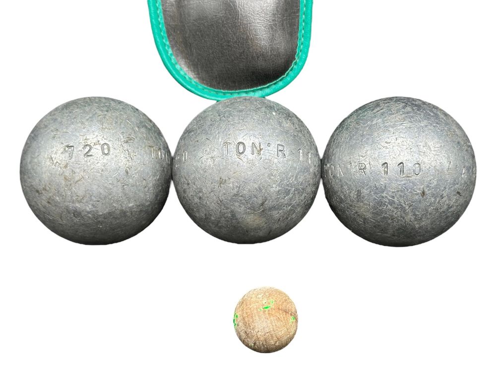 3 Boules De Pétanque Obut Ton'R - Carbone, 700 G, 72 Mm, Acier, Occasion