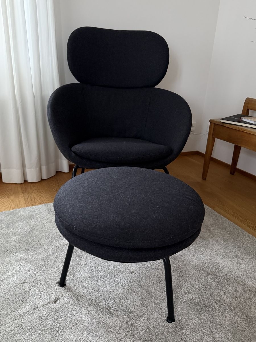 Interio Poltrone: Designer Sessel mit Hocker – Usato da Gossau SG venduto da LOLA-59 1