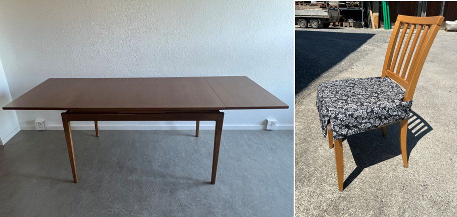 Tische: Tisch und 4 Stühle – Gebraucht aus Zetzwil von Friedl