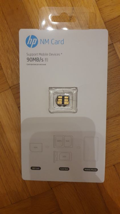 Carte Mémoire HP NM Card 128 Go - Compatible Huawei Mate/P/Nova/Honor - Vitesses Lecture 90 Mo/s, écriture 83 Mo/s - Pour étendre Le Stockage Smartphone