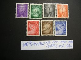 1947 VATIKAN FLUGPOST, SATZ (7) Mi. 140-146, POSTFRISCH
