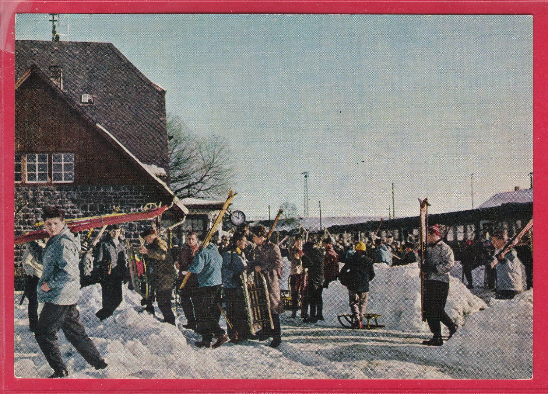 Cartoline postali: MIT DER DB INS WINTERPARADIES, 12.-16.9.1962(SCHWEIZER MARKE – Usato da Oberrieden venduto da Gebirgsstelze