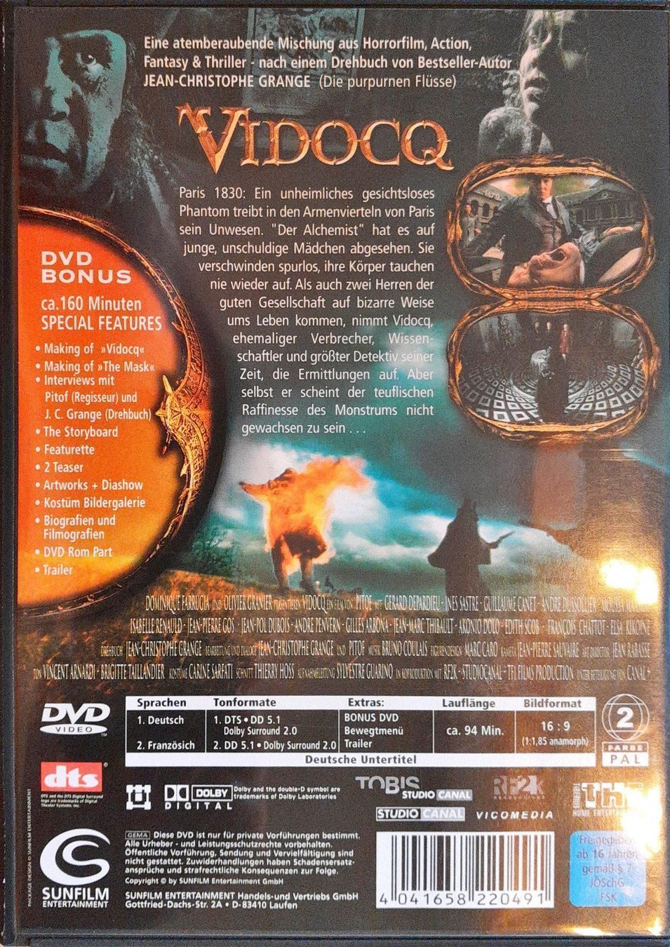Alle DVDs: VIDOCQ (2001) 2 DVD's – Neu (gemäss Beschreibung) aus Gelterkinden von Tri-Tra-Trallala 1