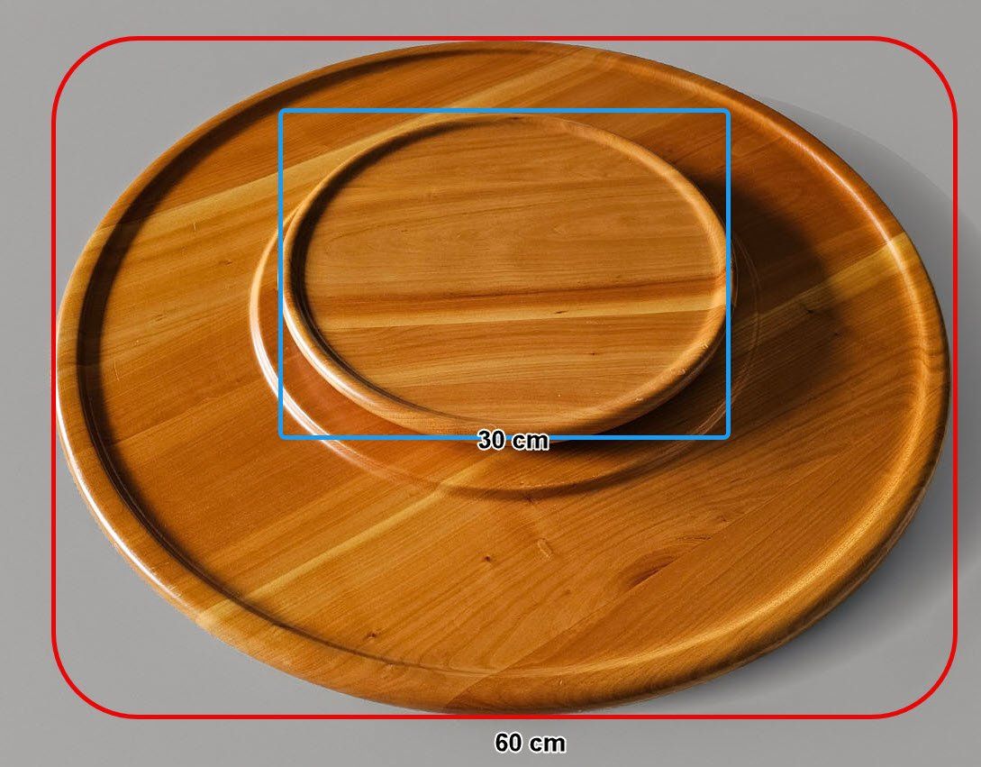 Piatti di portata: Holz Drehteller, rund, Kirschbaum mit 60cm Durchmesser – Nuovo (secondo la descrizione) da Untersiggenthal venduto da hsa_5mqz 4