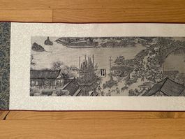 Wandbild Chinesische Seidenbrokat-Rolle