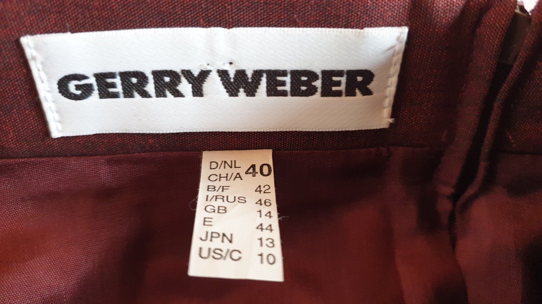 Gerry Weber Röcke: Jupe Bordeaurot GerryWeber 40, Schurwolle/Polyester/Viscose – Neu (gemäss Beschreibung) aus Biel/Bienne von bormida63 2