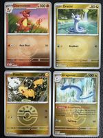 Charmeleon, Dratini, Dragonair & Pikachu Reverse Holo EN