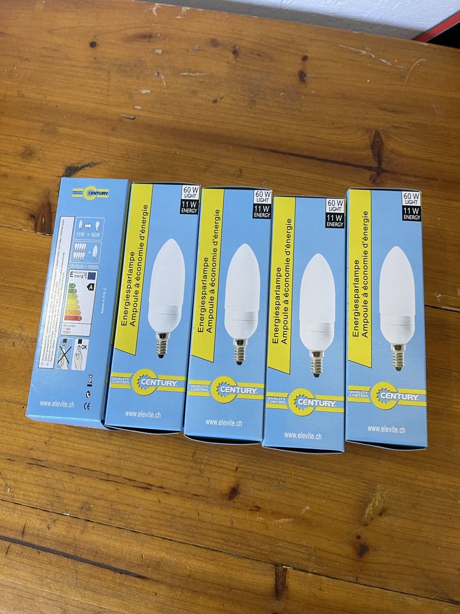 Lampen: 5X birne neu 60w – Neu und originalverpackt aus Murten von Ski-Outlet
