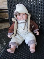 Sammler Porzellan Puppe 50 cm gross