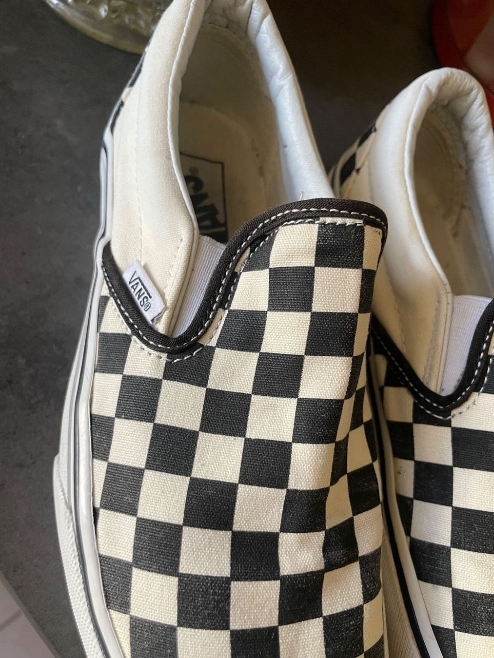 Vans Scarpe da uomo: Vans Old Skool Checkerboard Slip On Trainers Unisex Emo – Usato da Genève venduto da lailas_things 3