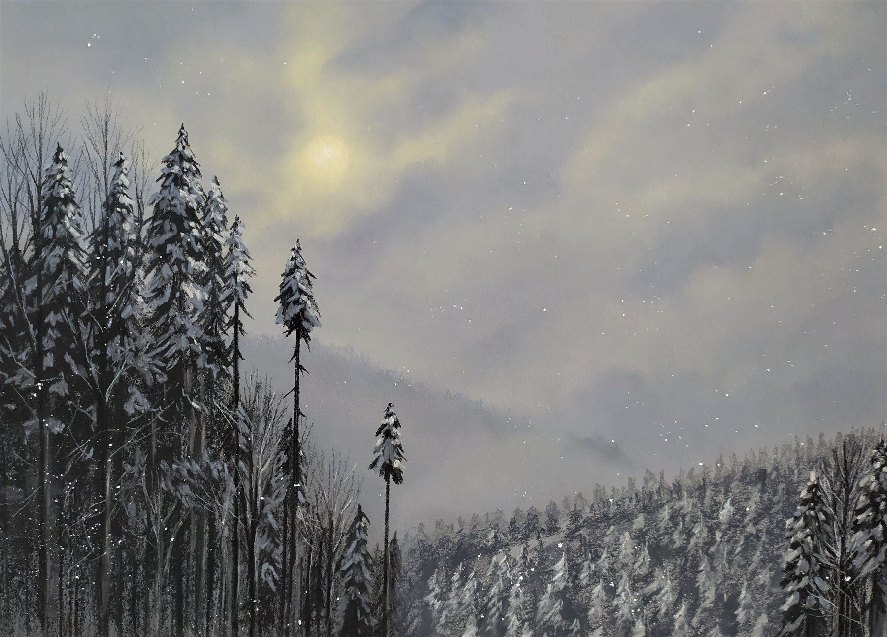 Dipinti: Wunderschöne Waldlandschaft in Pastell – Nuovo (secondo la descrizione) da Inwil venduto da mm70