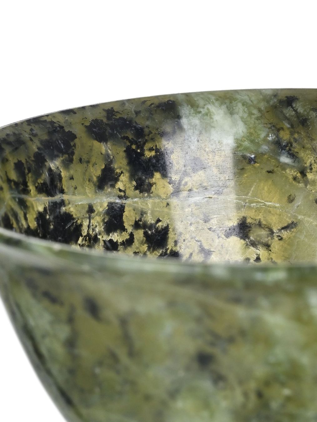 Ciotole: 2 spinach jade bowls, China, with bases 10cm – Usato da Apples venduto da the_7jtf 2