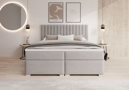 Boxspringbett MELA 160x200 – Matratze, Topper, Bettkasten