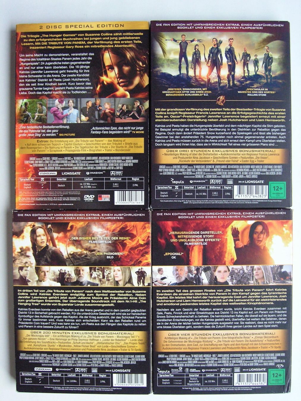Tutti i DVDs: Die Tribute von Panem - Complete DVD Collection – Usato da Zuzwil SG venduto da vette13 1